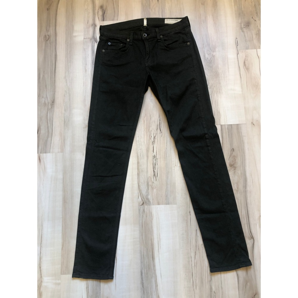 Rag & Bone The Dre Slim Boyfriend Jeans Dark Olive Green 27 W1590O337ADO